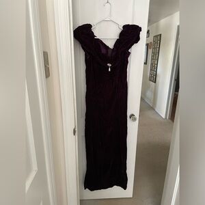 Vintage Elegant Purple Evening Gown